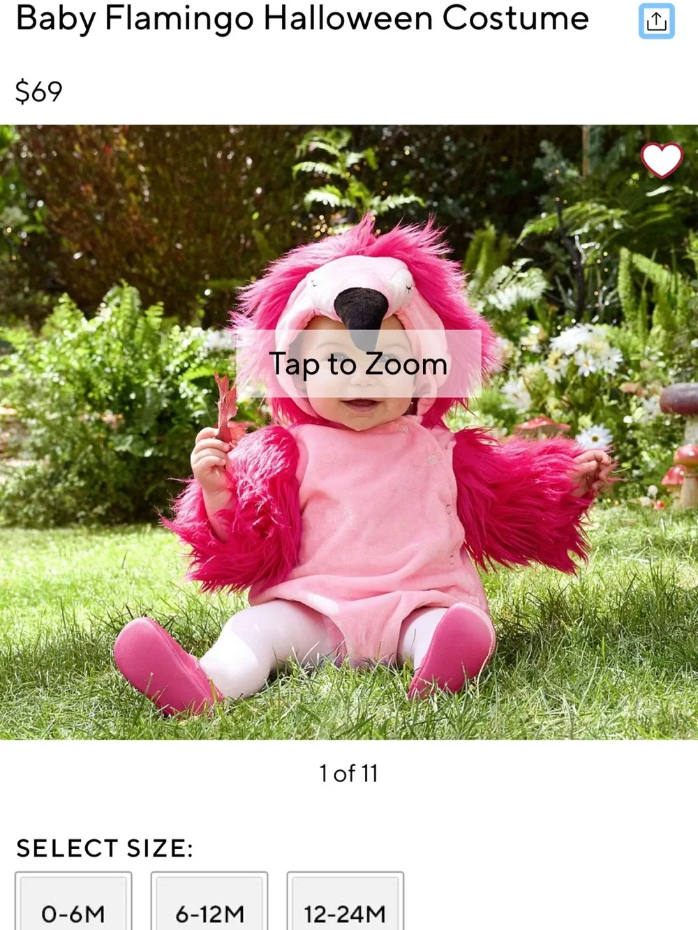 Pottery Barn Kids Flamingo Costume in Bright Pink